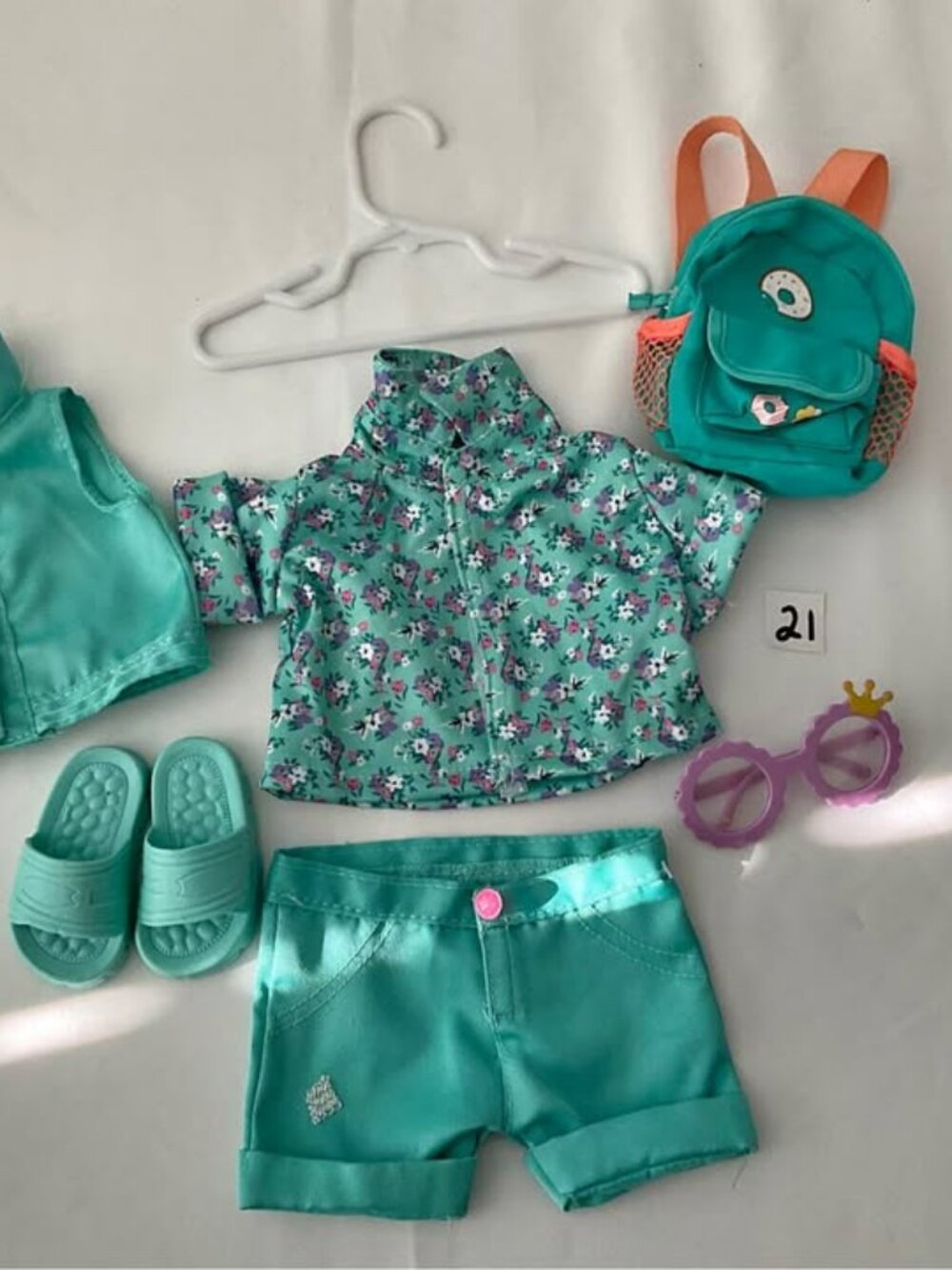 American Girl Doll Complete Outfit with Matching Shoes and Accessories